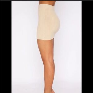 White Fox NWT  Slow Jams Knitted Mini Skirt in Off White